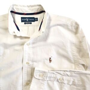 Ralph Lauren White Casual Button Down Shirt